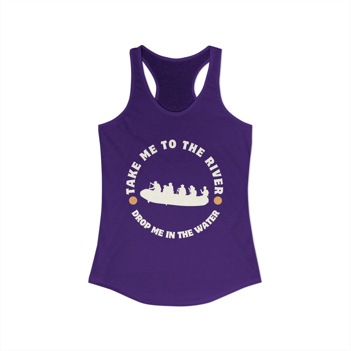 White Water Rafting Racerback Tank Top
