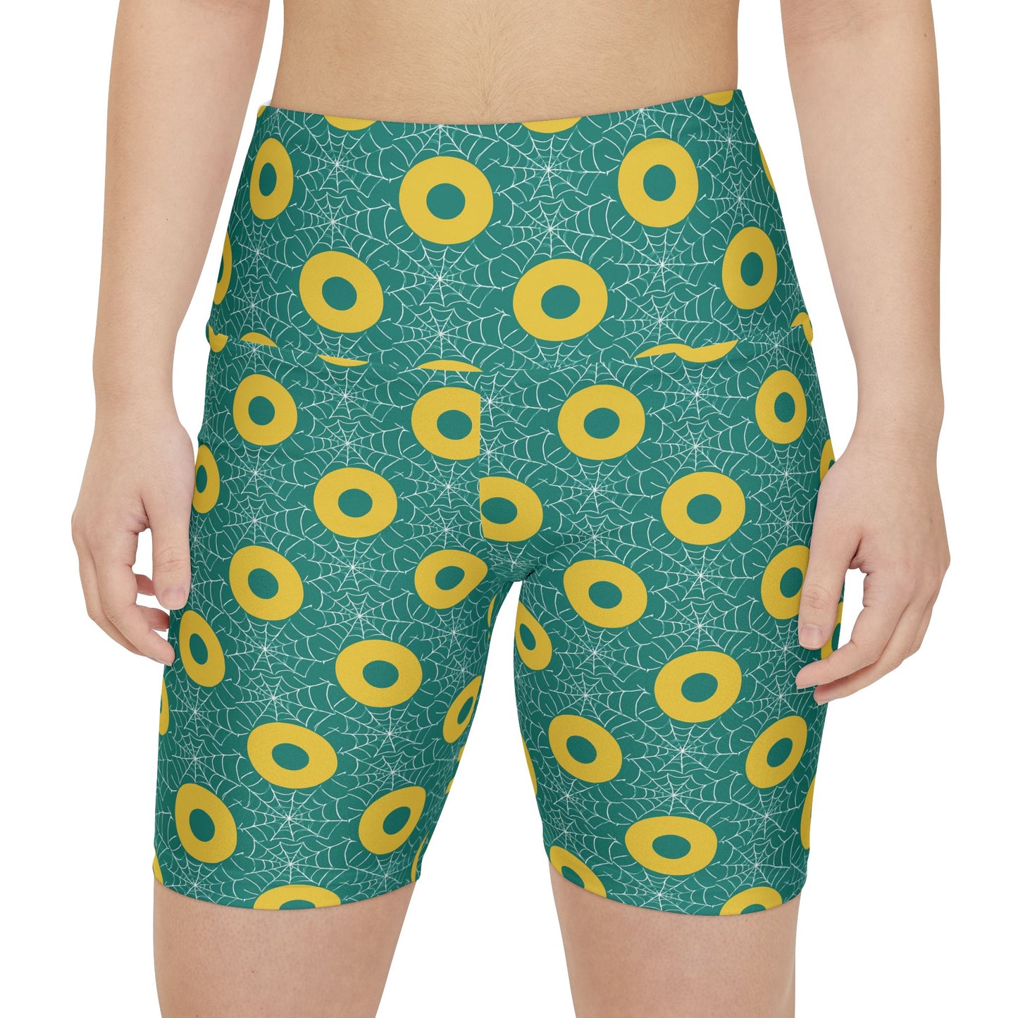 Donut Print Spiderweb Shorts