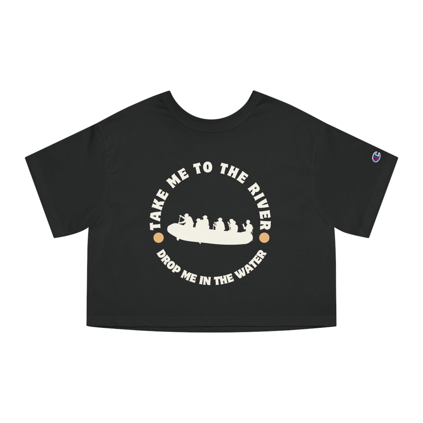 Colorado Cropped T-Shirt , White Water Rafting Cropped Tee