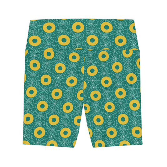 Donut Print Spiderweb Shorts