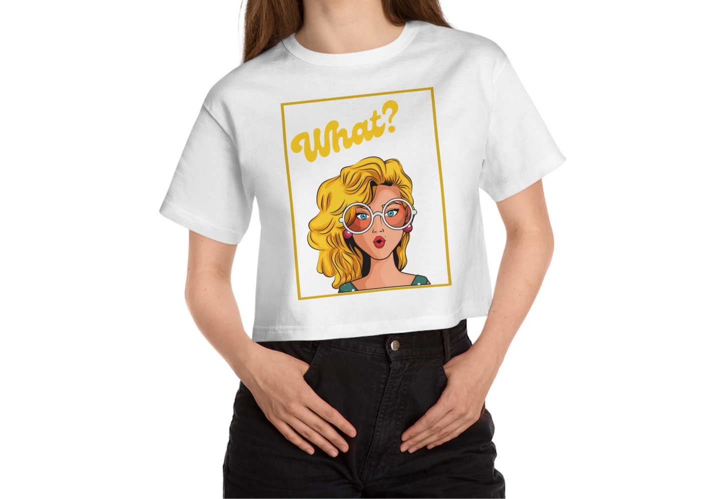 What Are You Looking At Champion Cropped T-Shirt