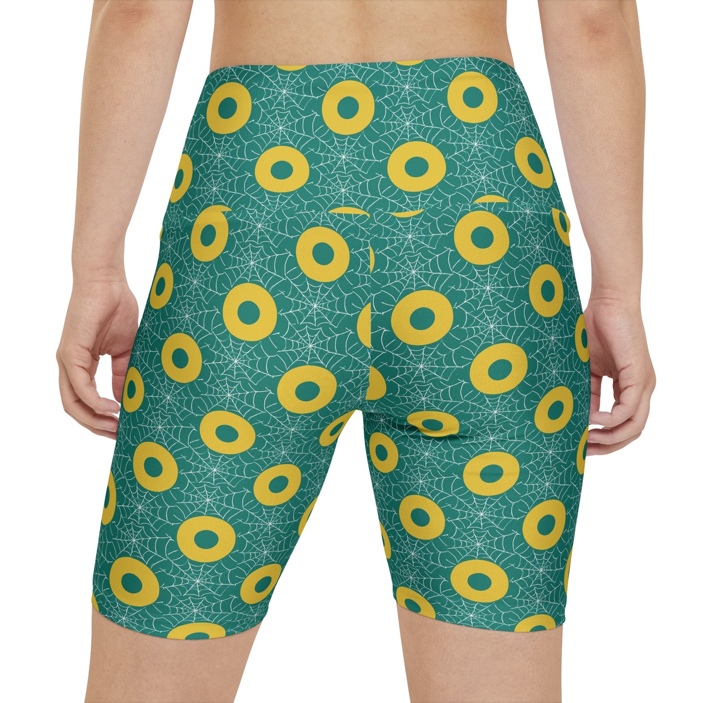 Donut Print Spiderweb Shorts