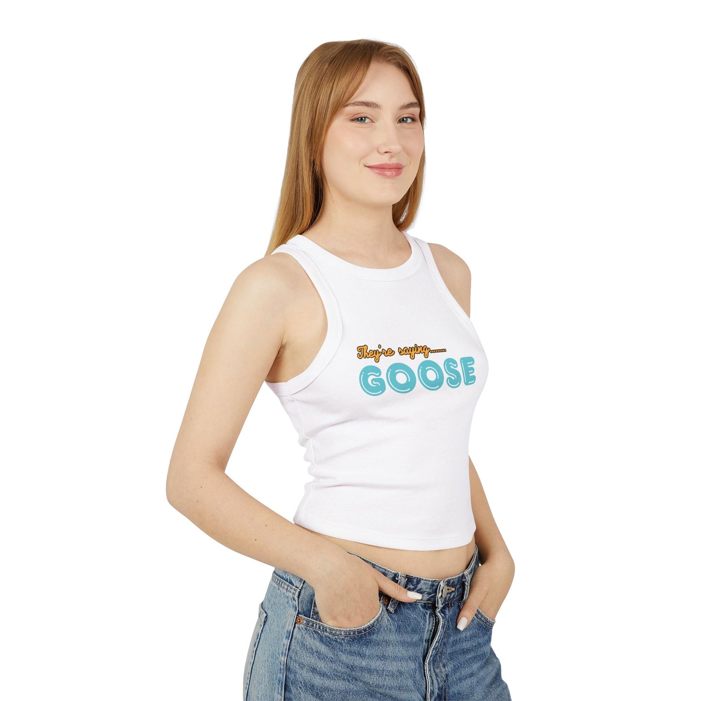 Goose Band Fitted Tank Top