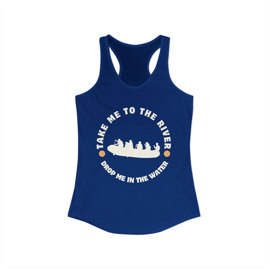 White Water Rafting Racerback Tank Top