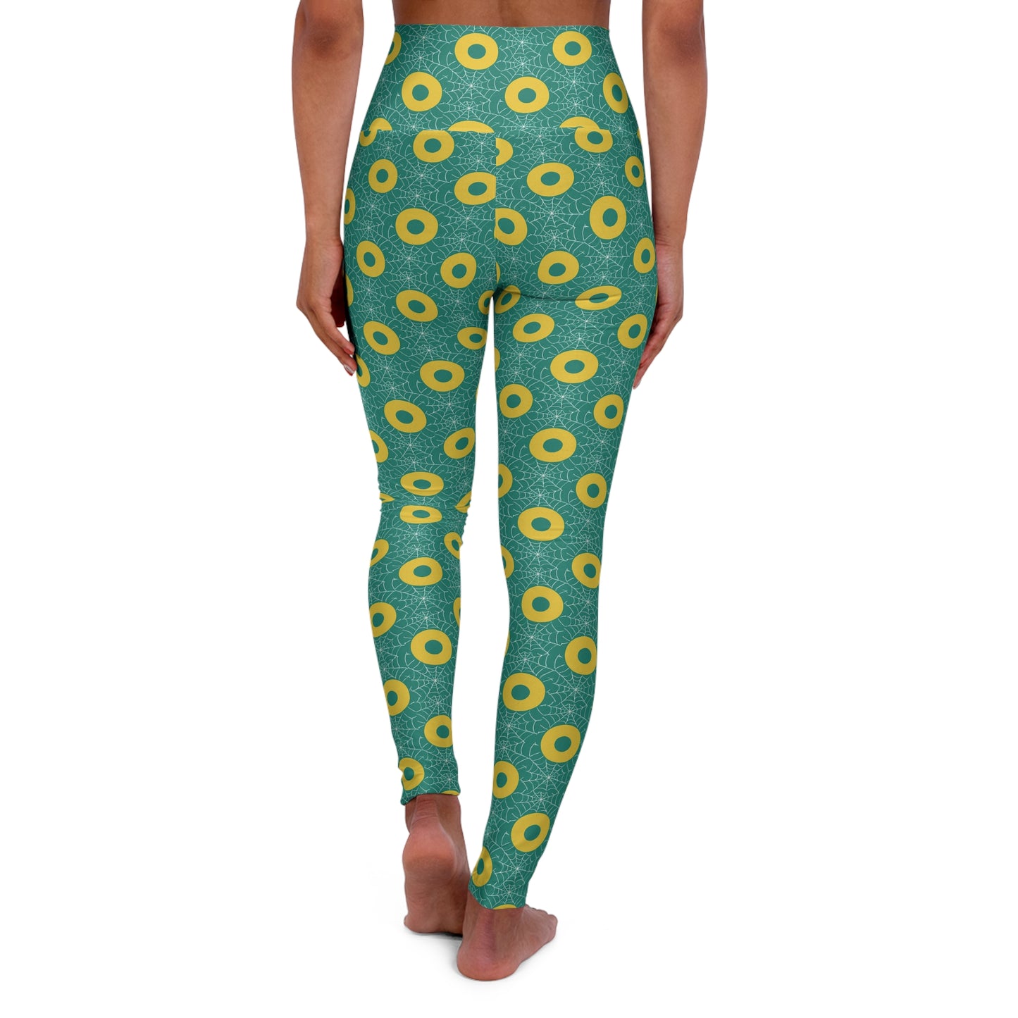 Donut Print Spiderweb Leggings