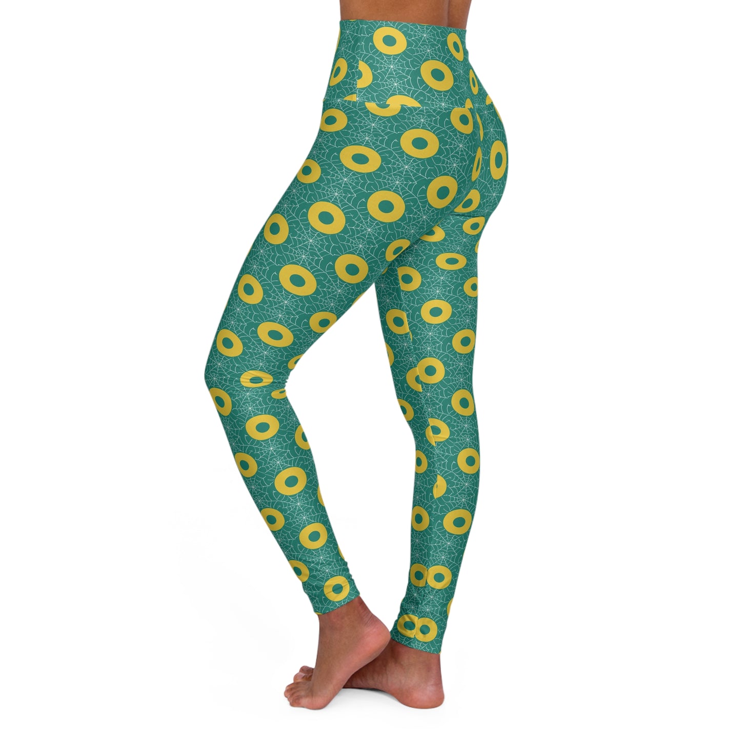 Donut Print Spiderweb Leggings