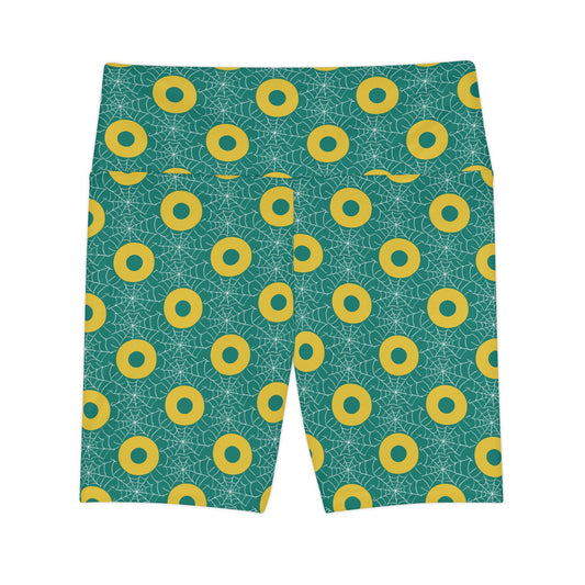 Donut Print Spiderweb Shorts