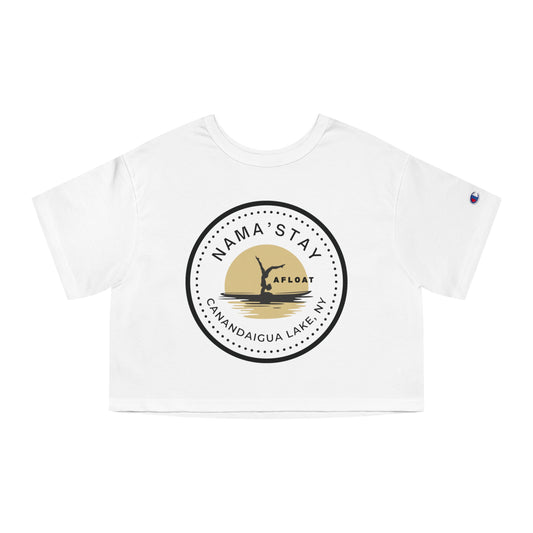 Canandaigua Lake Yoga Cropped T-Shirt – SUP Life – Nama’Stay Afloat Paddleboard Tee